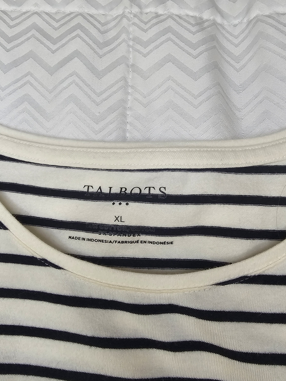 Talbots Amalfi Coast Lemon Graphic Striped T-Shirt Women Size XL Excellent - Picture 4 of 5